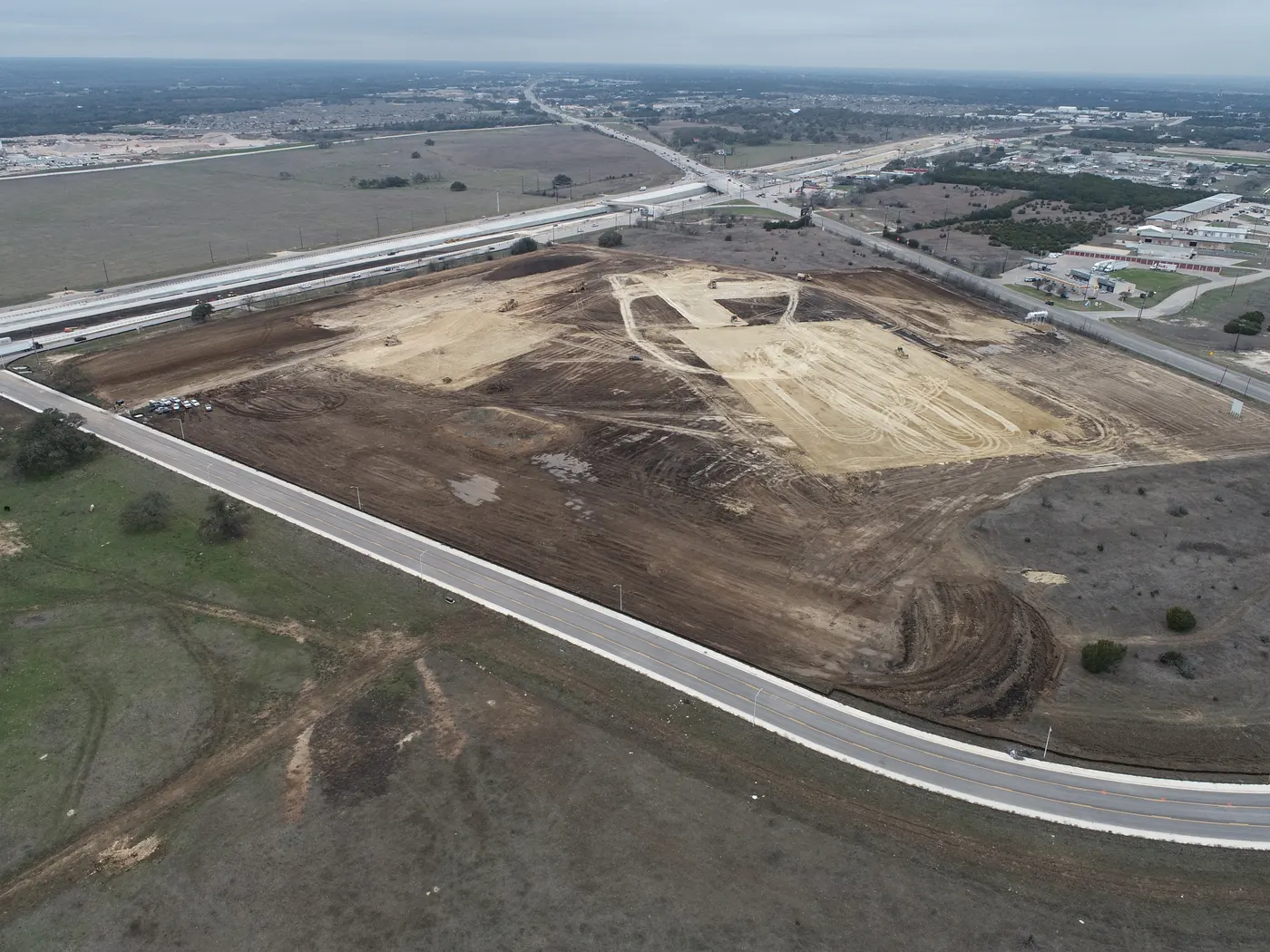 Liberty Hill Crossing construction progress, photo 1 of 2
